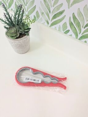 Multi-Size Jar and Bottle Opener - Red and Gray NEW